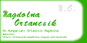 magdolna ortancsik business card